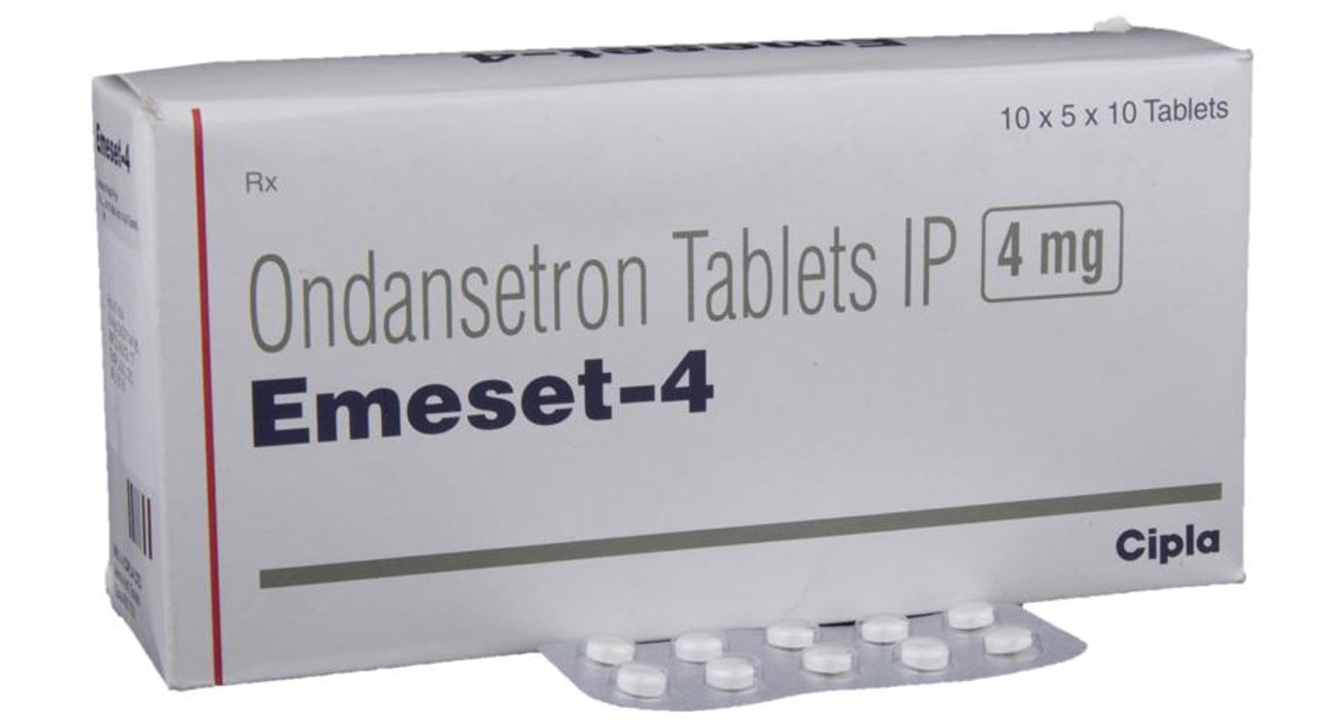 Emeset 4 mg Tablet Cipla ondansetron 4 mg strip