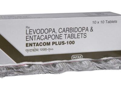 Entacom Plus 100 Tablet Intas levodopa carbidopa entacapone carton