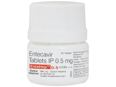 Entehep 0.5 Tablet Zydus entecavir 0.5 mg pack of 30 tablets