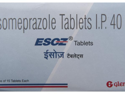 ESOZ esomeprazole tablets IP 40 mg Glenmark carton front