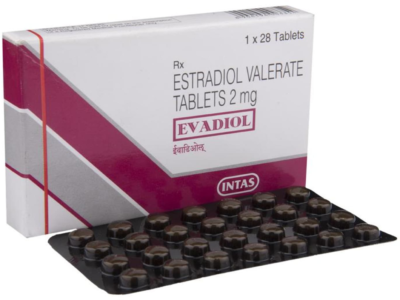 Evadiol Tablet Intas estradiol 2 mg pack of 28 tablets