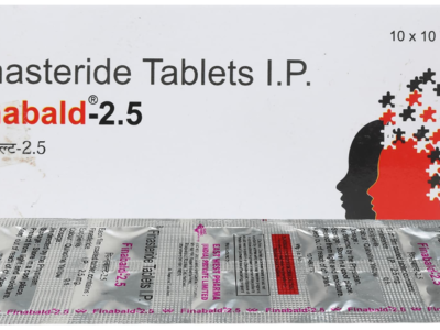 Finabald-2.5 finasteride tablets IP carton and strip