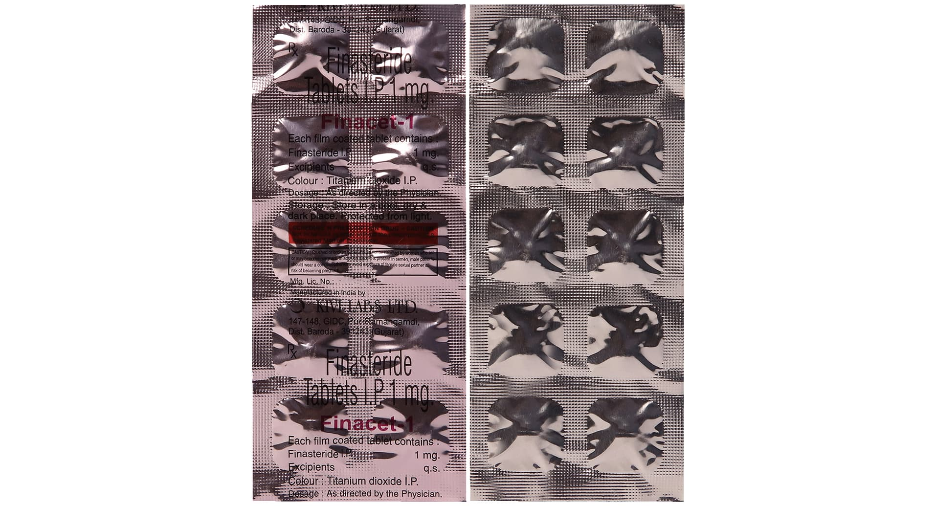 Finacet 1 mg Tablet Kivi Labs finasteride 1 mg strip of 10 tablets