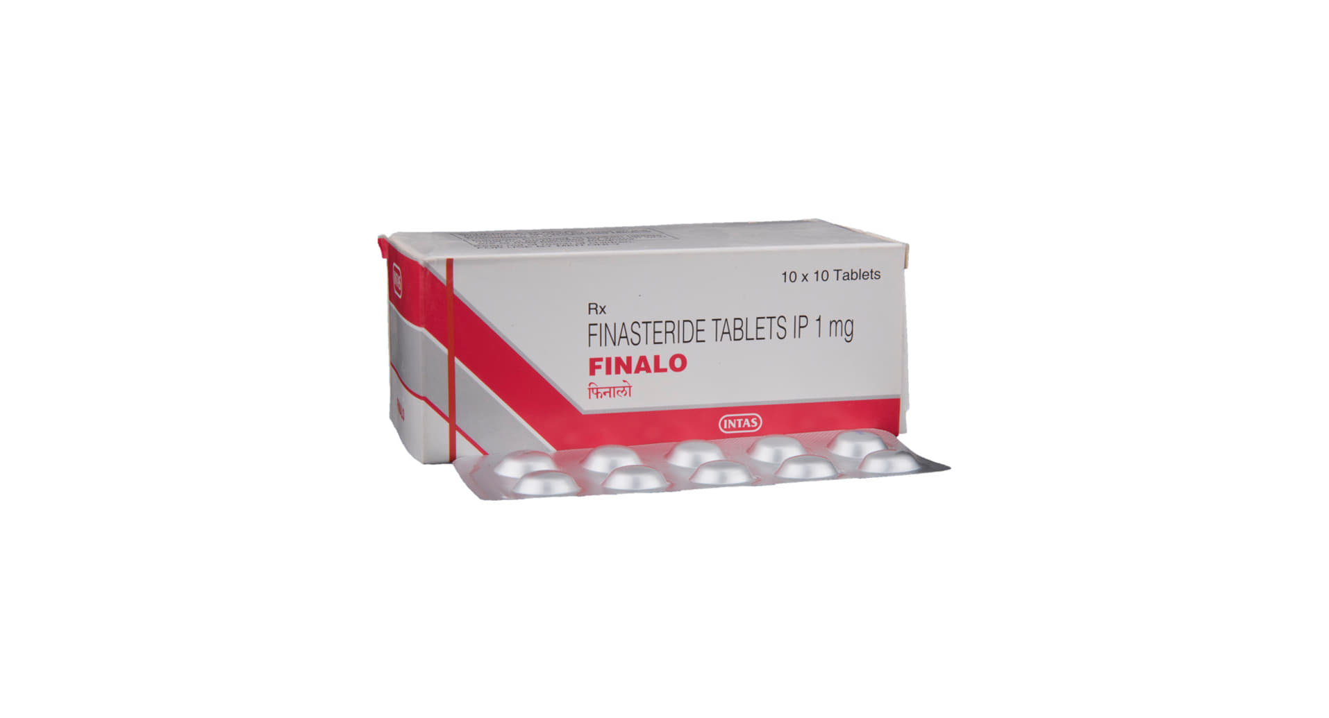 Finalo Tablet - Finasteride IP 1 mg by Intas Pharmaceuticals, pack of 10 x 10 tablets
