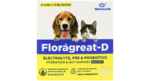 Floragreat-D electrolyte pre and probiotics sachet Pet Mankind 5 units x 4.6 g carton