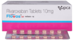 FLOvas 10 Tablet Ipca rivaroxaban 10 mg strip of 14