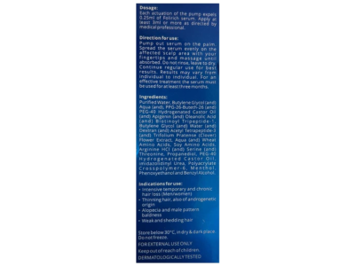 Folirich Hair Serum pack with peptide complex details
