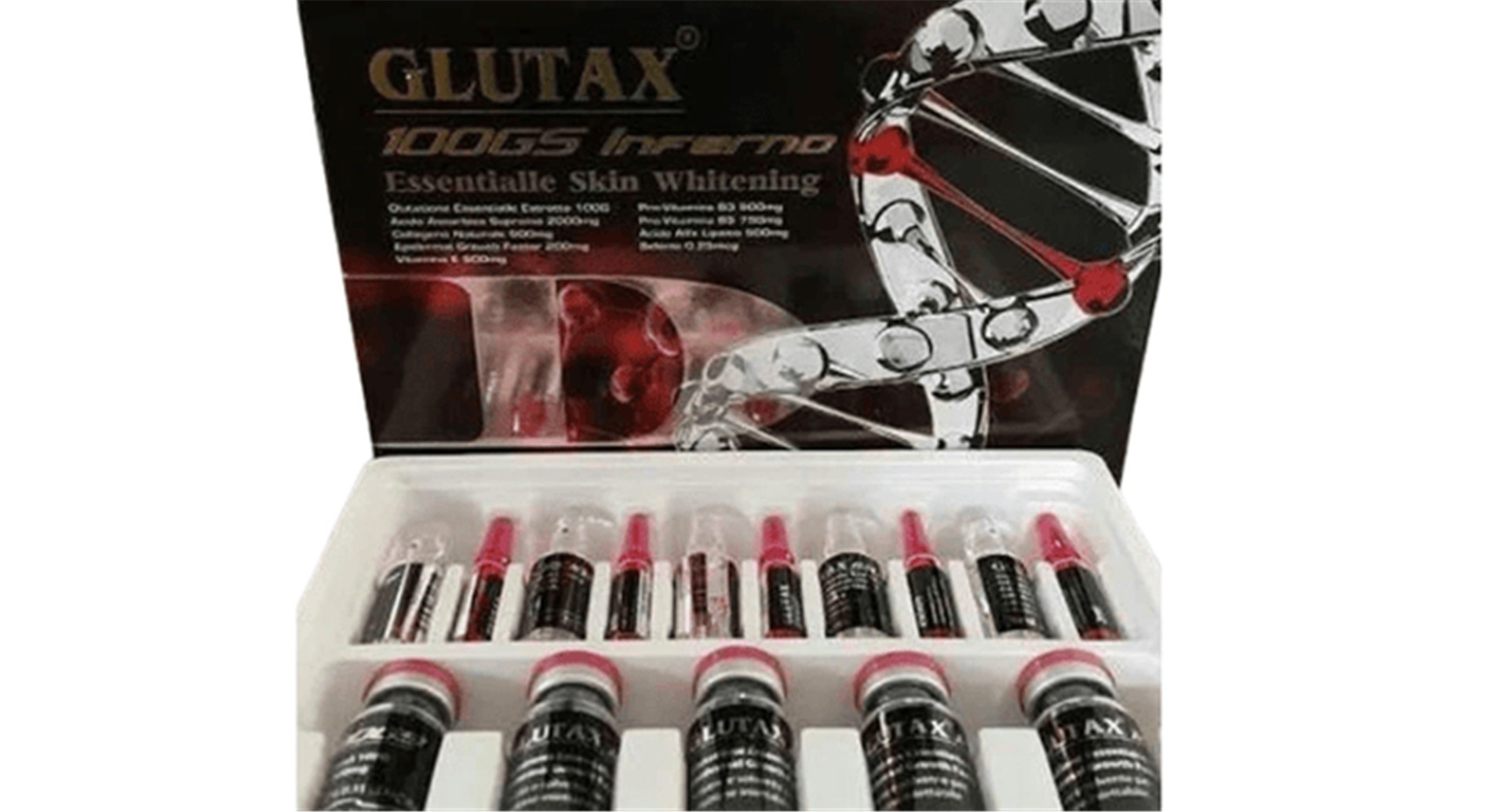 Glutax 100GS Inferno Essentialle glutathione injection open box