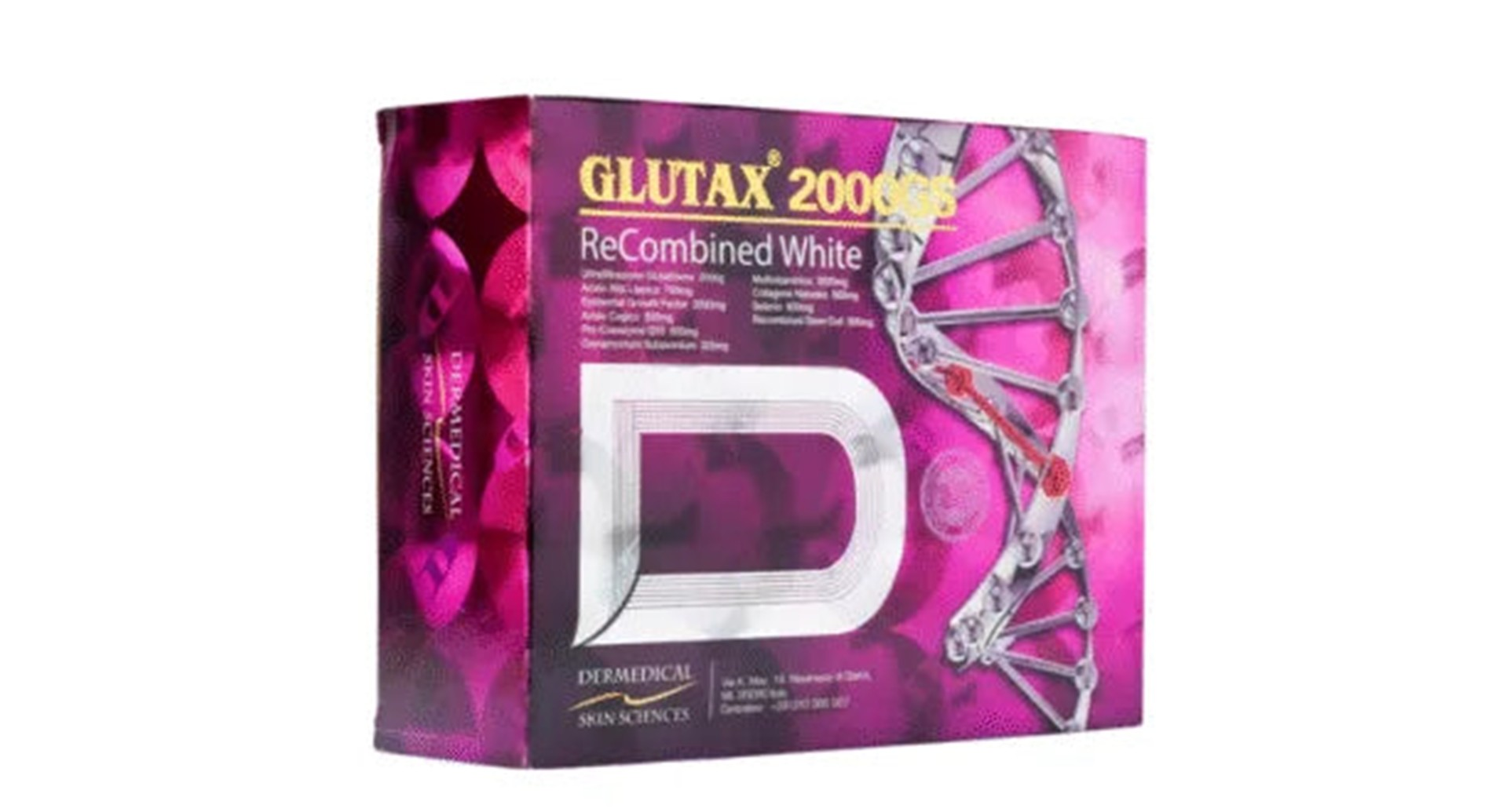 Glutax 2000GS ReCombined White skin whitening injection carton