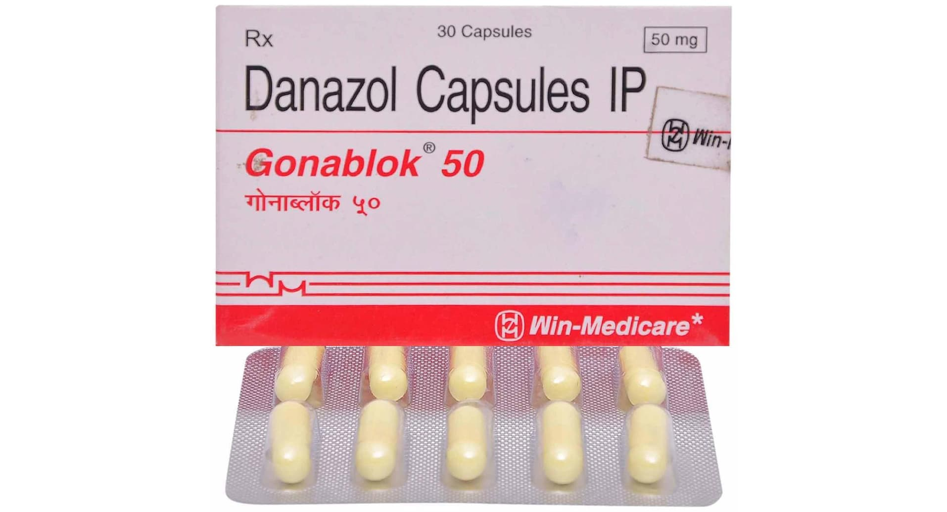 Gonablok 50 Capsule Win-Medicare danazol 50 mg pack of 30 capsules