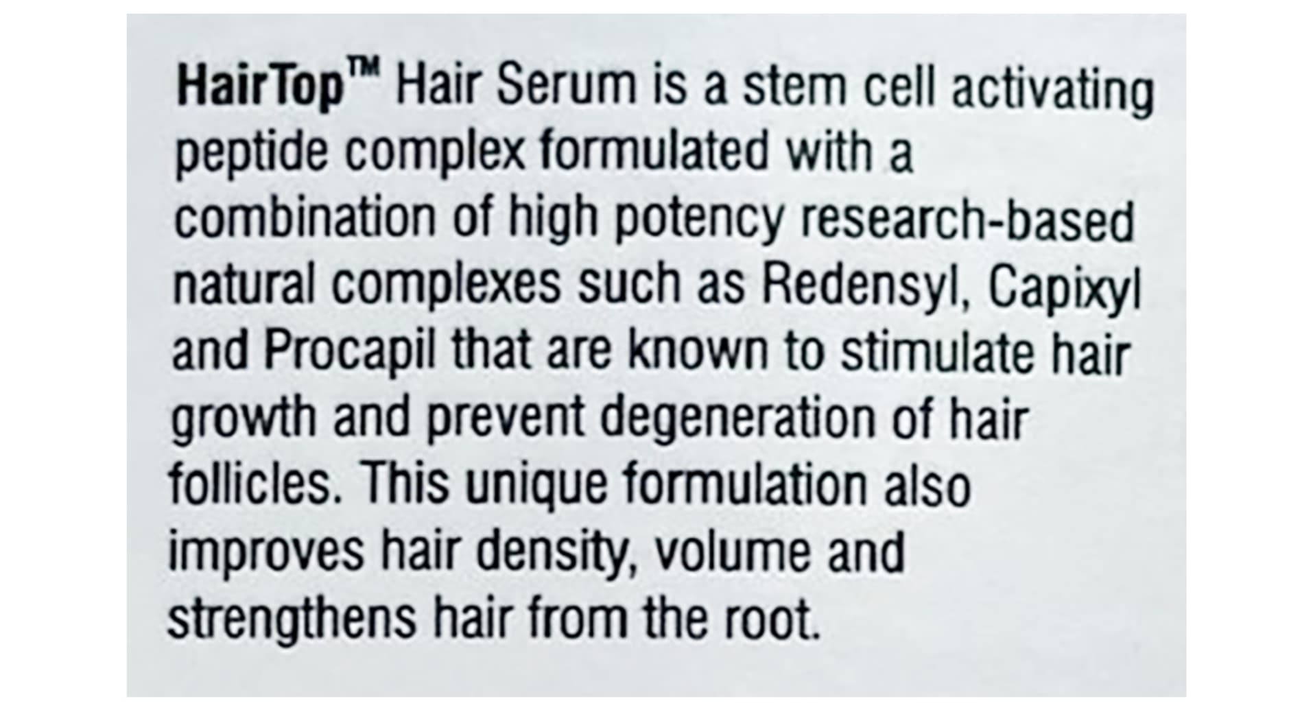 HairTop Hair Serum bottle with spray applicator