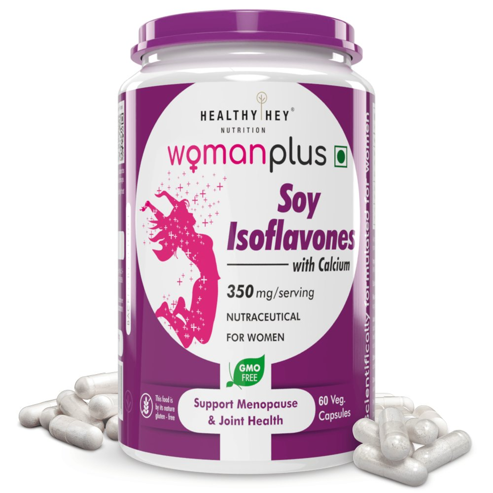 HealthyHey Nutrition WomanPlus Soy Isoflavones with Calcium