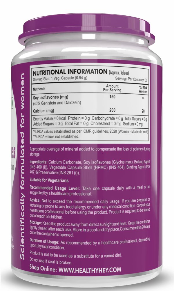 HealthyHey Nutrition WomanPlus Soy Isoflavones with Calcium - Image 2