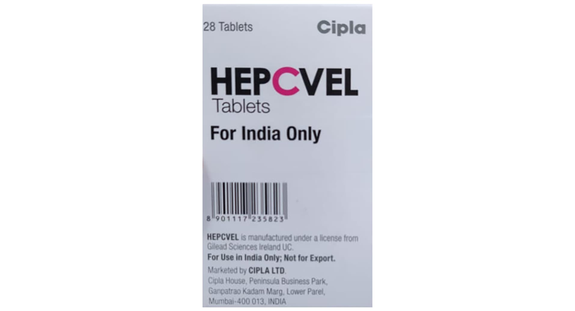 Hepcvel Tablet composition panel