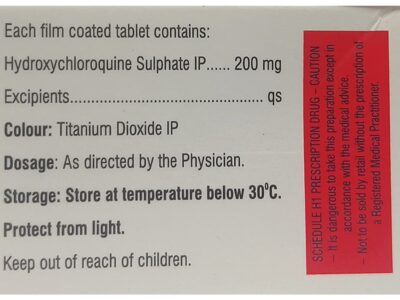 Hetq 200 hydroxychloroquine composition and Schedule H1 panel