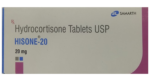 HISone-20 hydrocortisone tablets USP 20 mg Samarth carton front