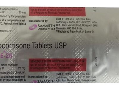HISone-20 blister with composition, storage and Schedule H caution