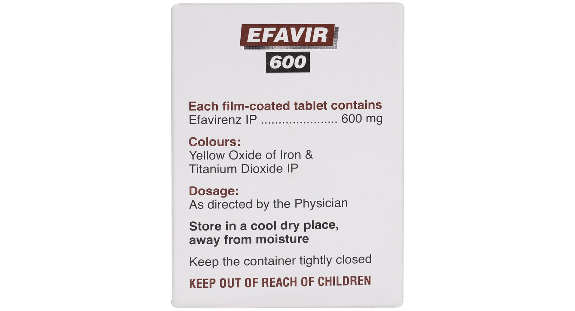 Efavir 600 Tablet
