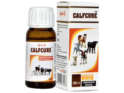 Hivet Calfcure homoeopathic veterinary medicine 30 ml bottle and carton