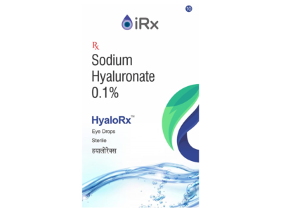 HyaloRx Eye Drops IRx sodium hyaluronate 0.1% carton front