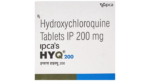 HYQ 200 hydroxychloroquine tablets IP Ipca carton front