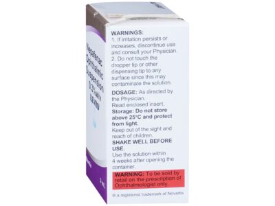 Ilevro Ophthalmic Suspension warnings dosage and storage panel