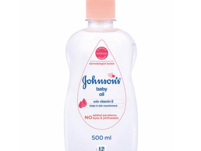 Johnson's Non-Sticky Baby Oil bottle, 500 ml