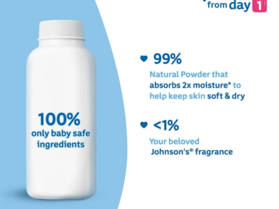 Johnsons Baby Powder bottle front label