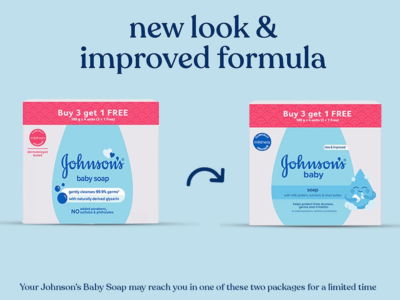 Johnsons Baby Soap box front label