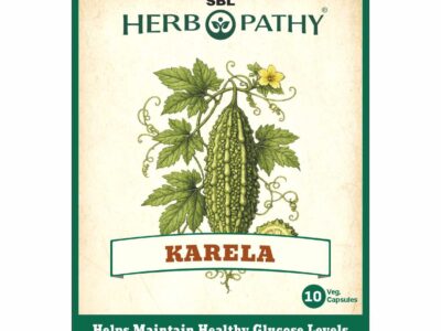 Karela Capsules SBL Herbopathy carton front
