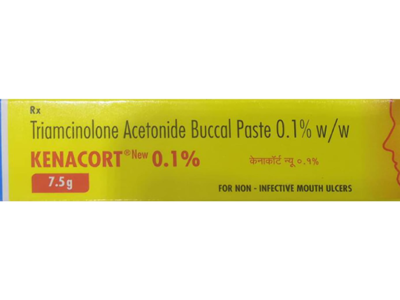 Kenacort New 0.1% Buccal Paste triamcinolone acetonide Abbott 7.5 g carton