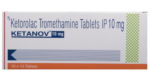 Ketanov 10 mg Tablet Sun Pharma ketorolac tromethamine carton front