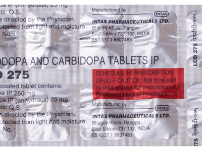 LCD 275 Tablet Intas levodopa 250 mg carbidopa 25 mg strip composition