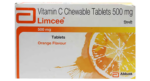 Limcee Vitamin C Chewable Tablet 500 mg Orange Flavour pack front