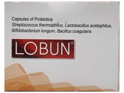 Lobun Capsule probiotic pack front by J.B. Chemicals