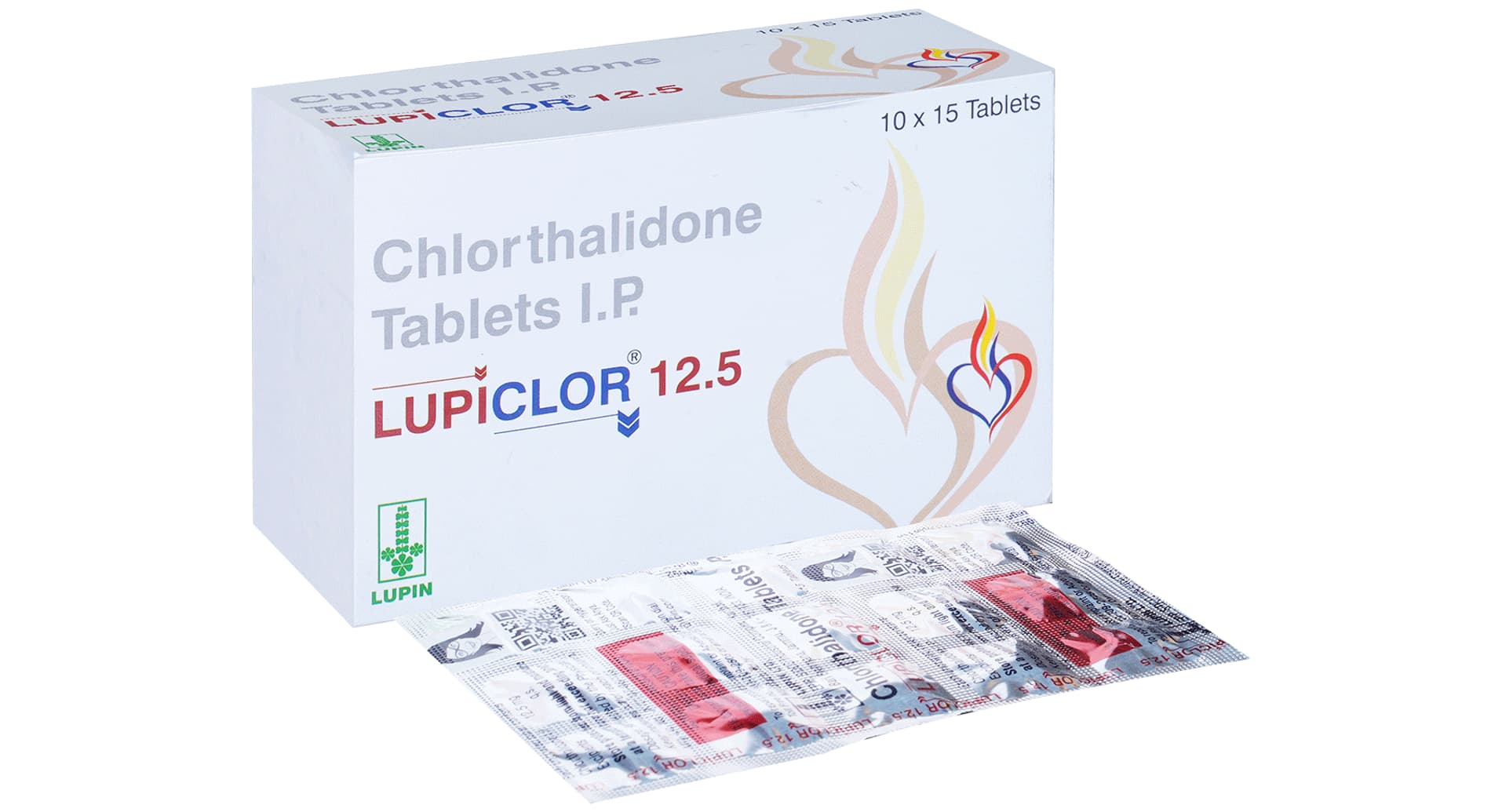 Lupiclor 12.5 Tablet Lupin chlorthalidone 12.5 mg carton with strips