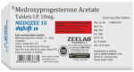 Medozee 10 Tablet Zeelab medroxyprogesterone acetate carton composition