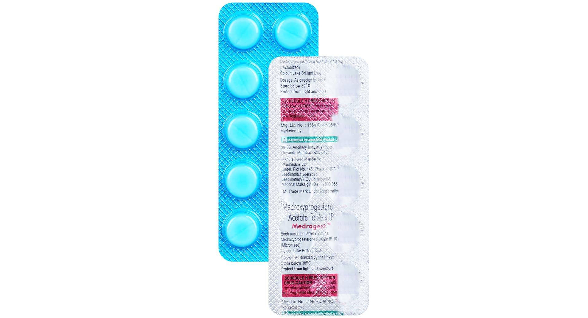 Medrogest 10 mg Tablet Maneesh micronized medroxyprogesterone blister