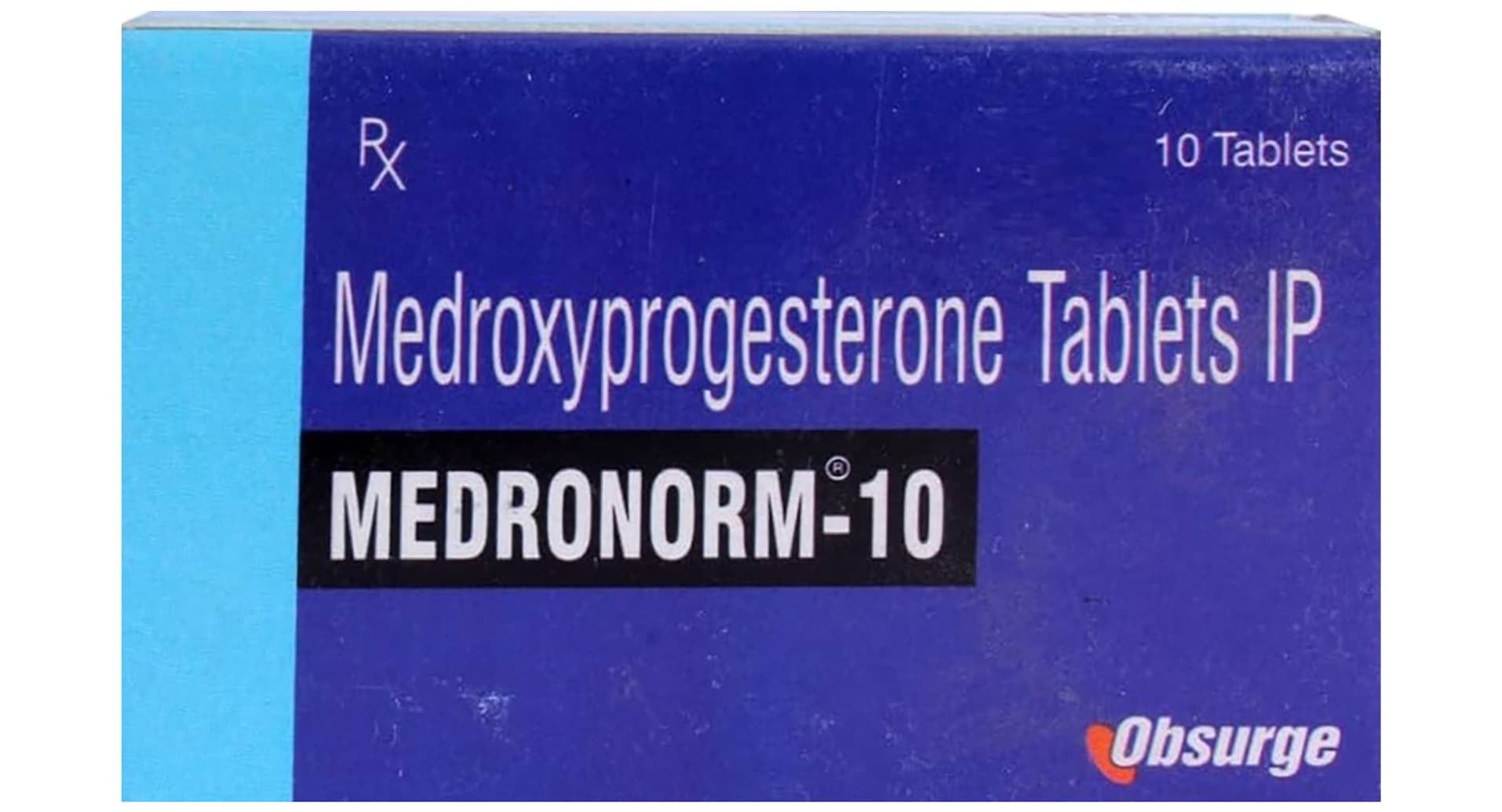 Medronorm-10 Tablet Obsurge medroxyprogesterone tablets IP carton