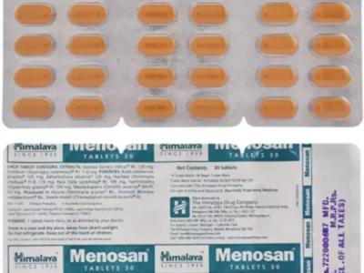 Himalaya Menosan Tablet composition and ingredients panel