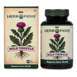 Milk Thistle Capsules SBL Herbopathy 60 count bottle and carton