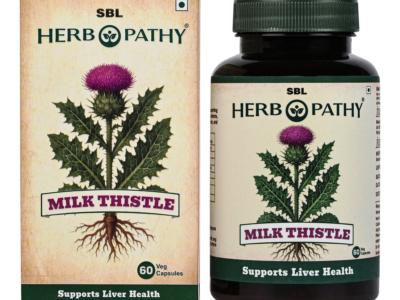 Milk Thistle Capsules SBL Herbopathy 60 count bottle and carton