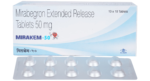 Mirakem 50mg Tablet Alkem mirabegron extended release carton and strip