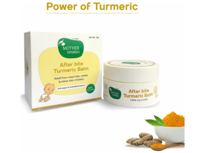 Mother Sparsh After Bite Turmeric Balm 25 g jar and carton