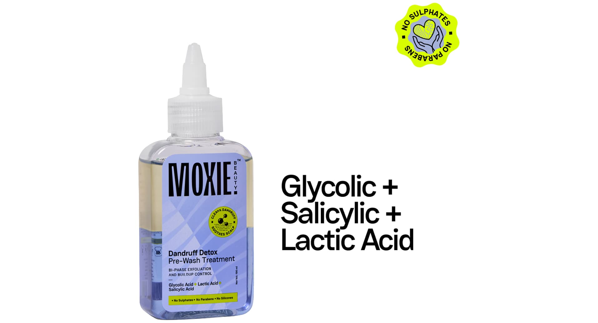 Moxie Beauty Dandruff Detox dual phase scalp serum with nozzle
