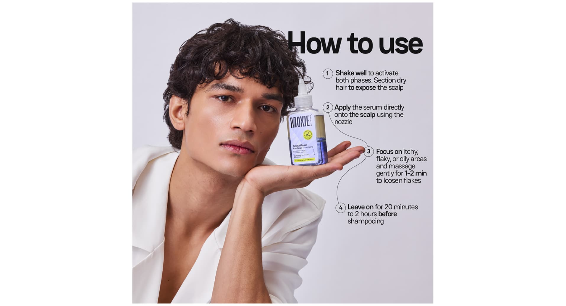 Moxie Beauty Dandruff Detox scalp application detail