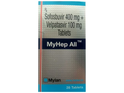 Myhep All Tablet Mylan sofosbuvir 400 mg velpatasvir 100 mg bottle of 28 tablets