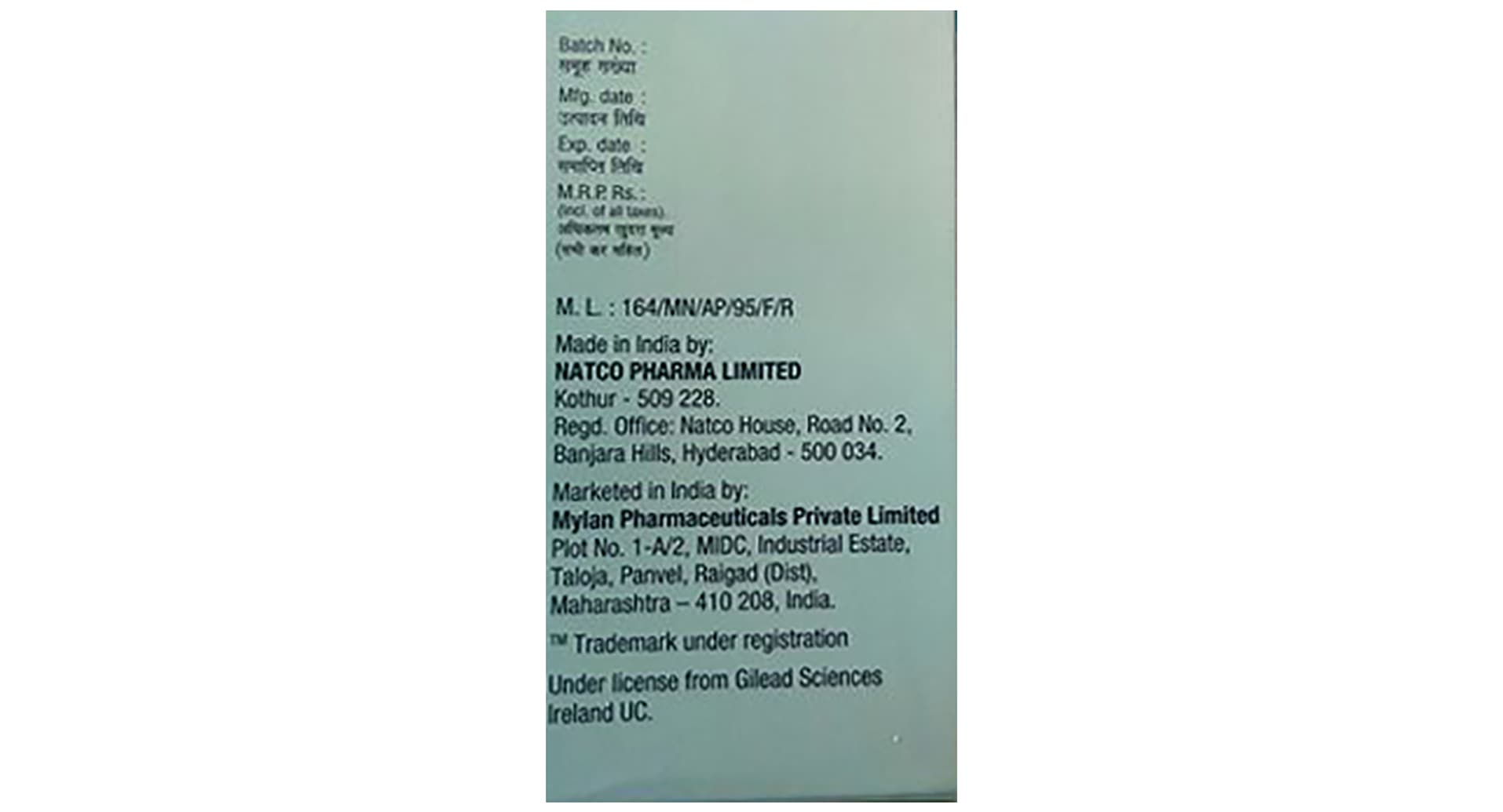 Myhep All Tablet composition panel