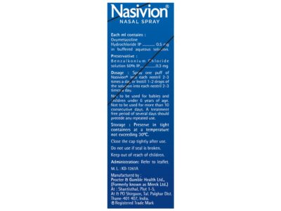Nasivion Adult Nasal Spray bottle