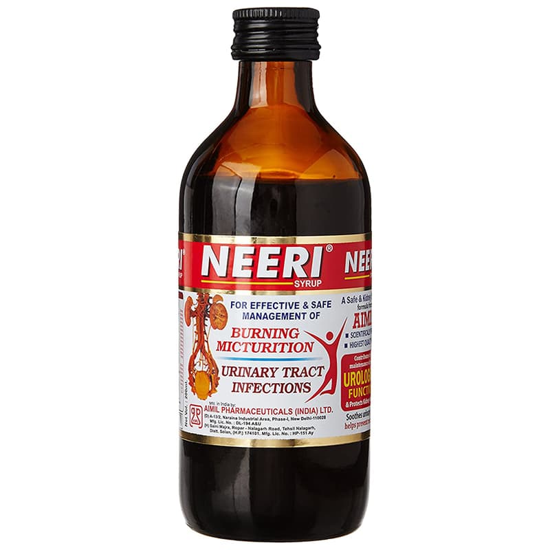 Aimil Neeri Ayurvedic Syrup bottle for UTI and kidney health